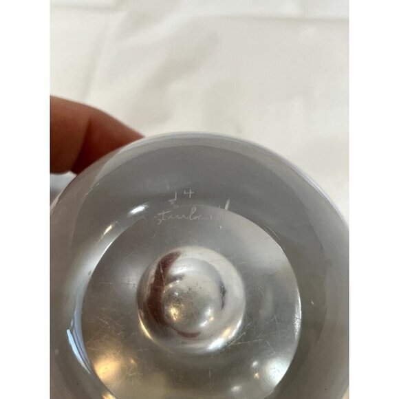 RARE STEUBEN SIGNED NUMBERED 14 CRYSTAL PERFUME BOTTLE ETCHED CHERUB IN STOPPER - Picture 2 of 16